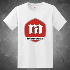 Montesa Motorcycle Classic Retro Men's White Size S to 5XL