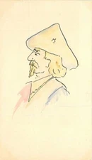 Bozeman Montana Drug Company Hand colored Man C-1910 Postcard 21-11873