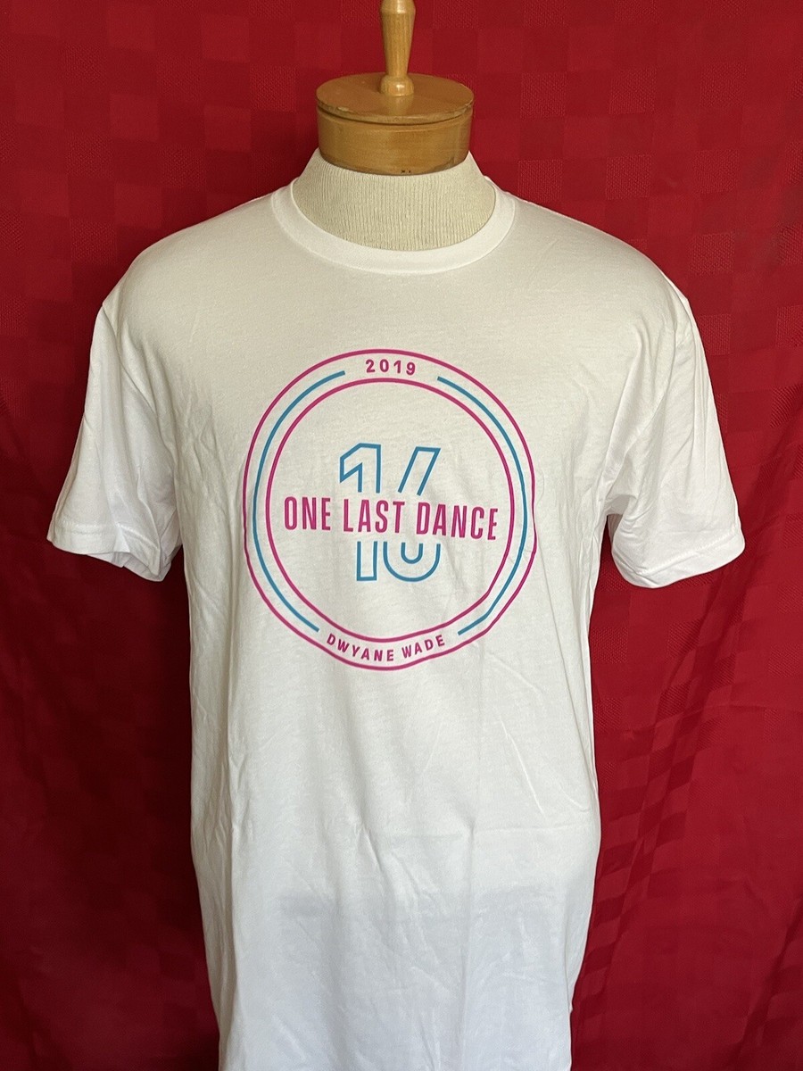 NEW Dwyane Wade One Last Dance 2019 Shirt SOFT Size Large Miami Heat Nba