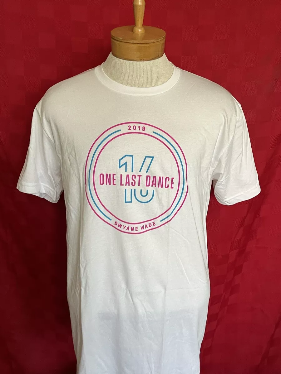 NEW Dwyane Wade One Last Dance 2019 Shirt SOFT Size Large Miami