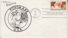 1983 #2064 CHRISTMAS SANTA FDC W/ RARE POSTMARK CACHET