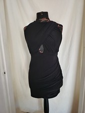 Femme Luxe Black Slinky bodycon mini dress