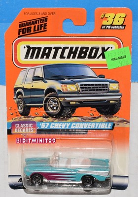 MATCHBOX 1998 CLASSIC DECADES '57 CHEVY CONVERTIBLE #36/75