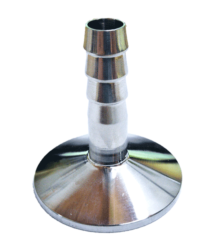 Stainless Steel 1.5" Sanitary Tri-Clamp x 1/2" Hose Barb Fitting - Picture 1 of 1