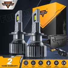 AUXBEAM H7 LED Headlight Bulbs High/Low Beam 6500K White Canbus 1:1 90W 25000LM