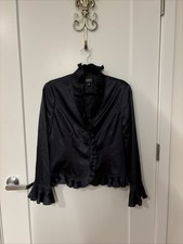 Adrianna Papell Evening Essentials Satin Ruffle Jacket