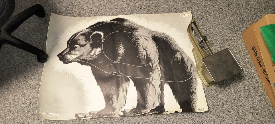 2 VTG Saunders Target Bear & Deer, Archery Target 40" X 28" Shipped Folded. - Image 3 of 4