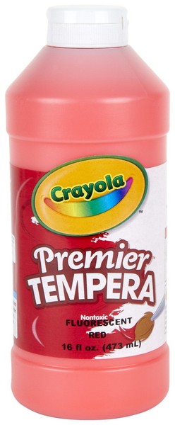 Crayola Premier Non-toxic Tempera Paint 1 PT Squeeze Bottle Fluorescent