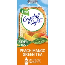 Crystal Light Sugar-Free Peach Mango Green Tea On-The-Go Powdered Drink Mix, 0.0