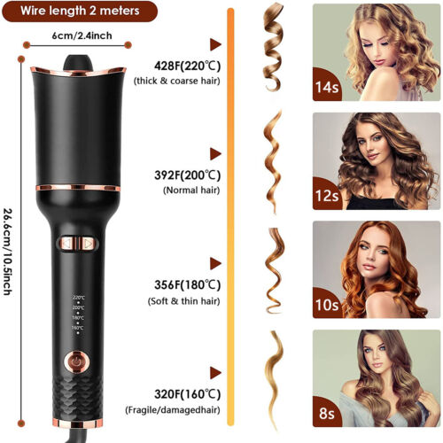Lockenstab Automatisch,Lockenstab Große Locken mit 4 Einstellbare Temperatur DE - Bild 9 von 24