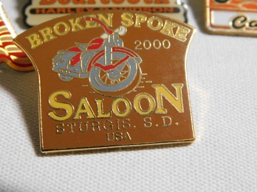 VTG HARLEY DAVIDSON HAT CAP NOLA ADJUSTABLE ENAMEL PINS STURGIS PIN FLAG LOT - Picture 6 of 16