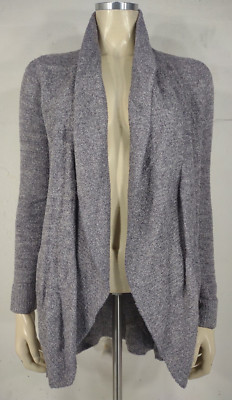 Barefoot Dreams Cozychic Lite gray open front cardigan sweater ladies XS / S
