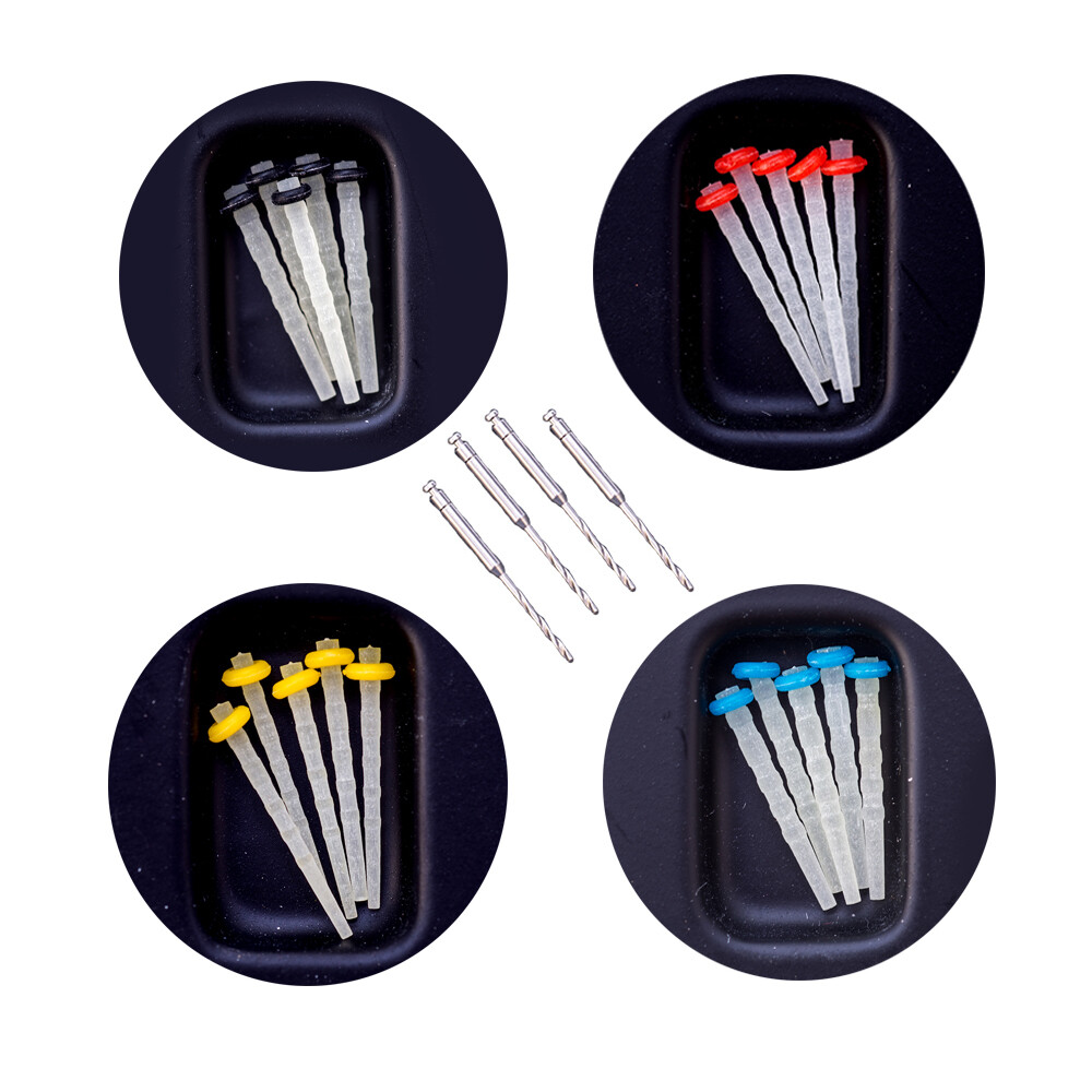 1Pack Dental Fibre Post And Core Screw Quartz Endodontic 4 Drills Easyinsmile