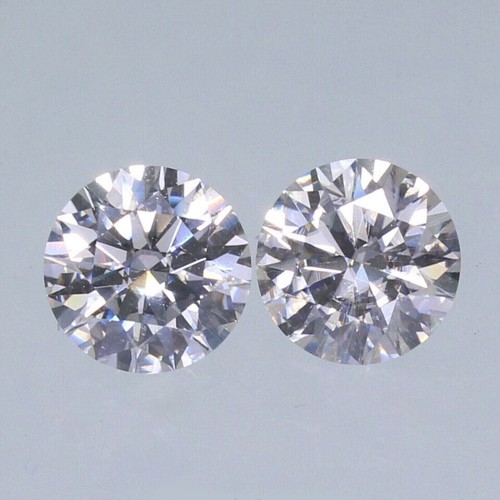 0.50 TCW Stunning White Diamond D Color Excellent 1 PCS 4mm Pair 2 pcs - Picture 5 of 8