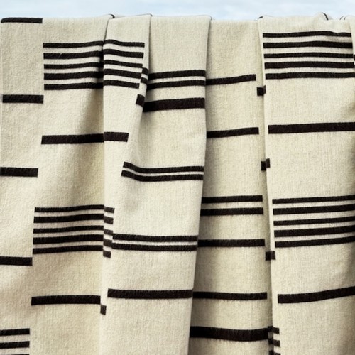 CLINT EASTWOOD ALPACA WOOL BLANKET – XL 102X83 in REVERSIBLE CREAM/BROWN WESTERN - Picture 11 of 14
