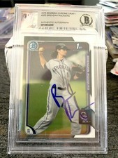 BRENDAN RODGERS Rockies signed auto autographed 2015 Bowman Chrome Draft BAS