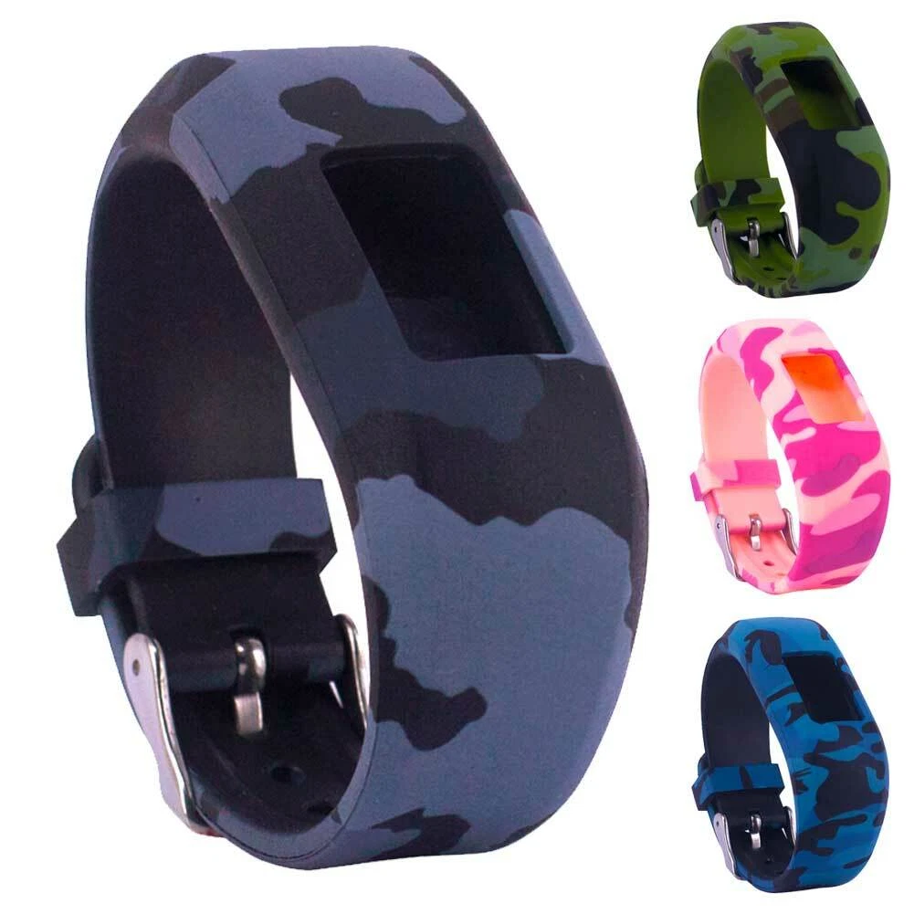 For Garmin Vivofit 3 JR 2 Camo Silicone Replacement Watch Band