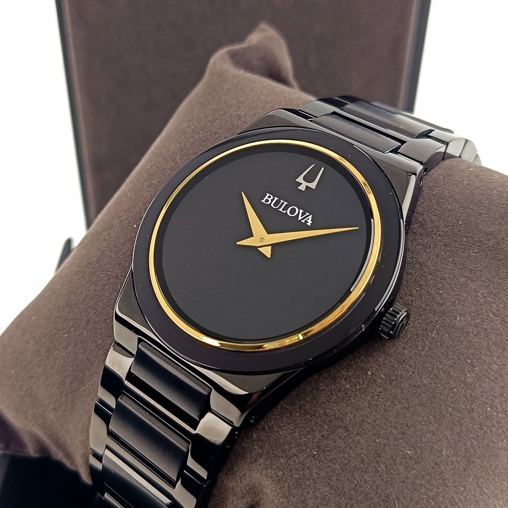 Men's Bulova Millennia 41MM Black Gold Stainless Steel Quartz Watch