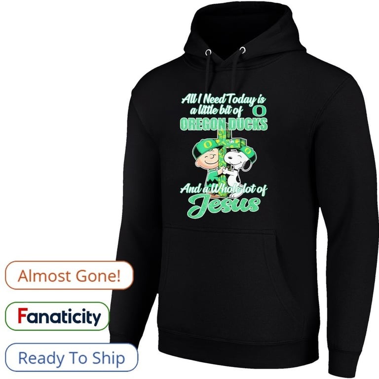 Oregon Ducks Snoopy Charlie Brown Football Faith Hoodie