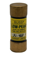 Bussmann Cooper LPJ-10SP LOW PEAK DUAL ELE TIME DELAY FUSE 600VAC/300VDC LPJ10SP
