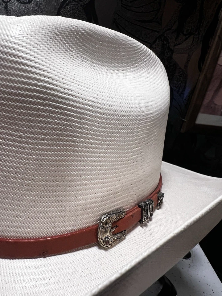 Sombrero de paja natural Stetson® STALLION 1000X ala de 4"  Foto 4 de 4