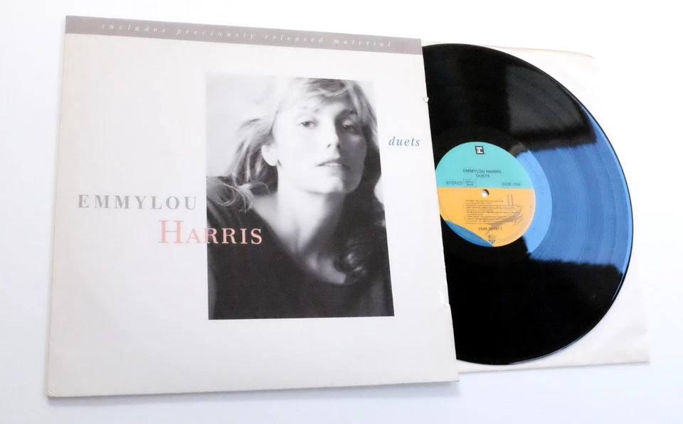 EMMYLOU HARRIS - DUETS LP N MINT VINYL Rare Original 1990 Promo Album Neil Young - Image 2 of 4