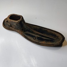 Antique Cast Iron Shoe Last Marked 3 Cobbler Form Industrial Decor 8.75 Inch