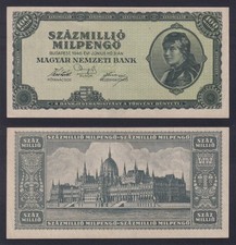 Hungary Banknote 100 Milliò Milpengo 1946 P.-130 SUP/AU