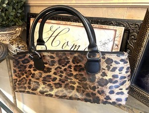 Wine Bottle Tote Insulated Cooler Bag Carrying Case Travel Lunch Clutch Leopard
