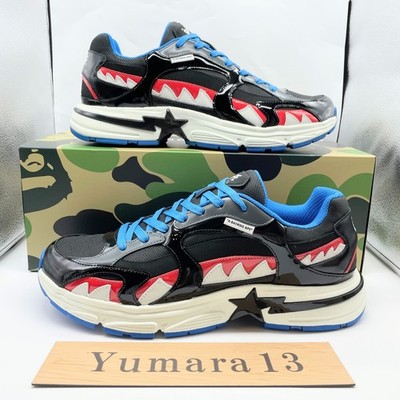 A Bathing Ape Bape Shark Sta #3 Black 1L30-191-321 Men's Size | eBay