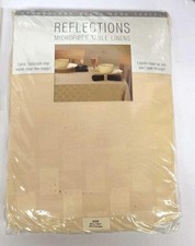 Reflections Yellow Microfiber Table Cloth Spill Proof 60" x 102" Rectangle