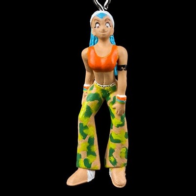 Vintage Enix Bust a Groove Move Frida Rhythm Game Keychain Figure