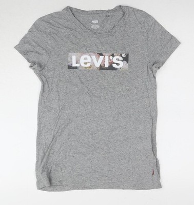 T-Shirt Unisex Erwachsene UK Größe S Levi's Grau Baumwolle