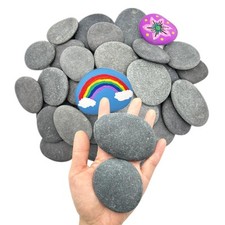30PCS Painting Rocks, 2"-3" Inches DIY Rocks Flat Smooth Kindness Rocks for...