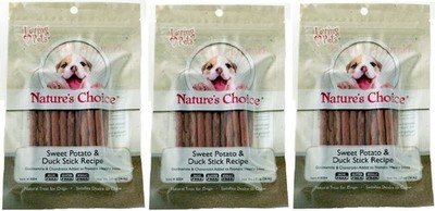 Nature's Choice Sweet Potato & Duck Meat Sticks Grain-Free Dog Chews, 2 Ounces