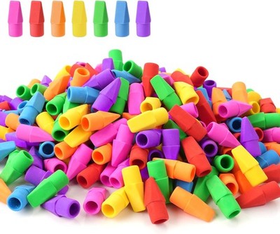 120 Pack Pencil  Erasers, Cap Pencil Eraser Toppers, Studying Supplies for