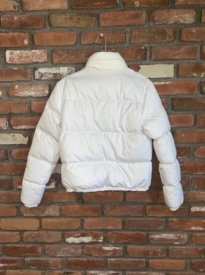 Chaqueta acolchada vintage Y2K Paris azul blanca Foto 2 de 4