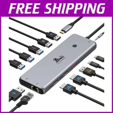 Triple Display Docking Station - 2*4K HDMI, Ethernet