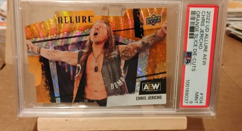 2022 Upper Deck Allure AEW Chris Jericho Orange Slice Die-Cuts PSA 9
