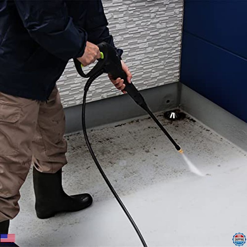 Pressure Washer Gun with Extension Wand & 5 Spray Nozzle Tips, M22-14mm &