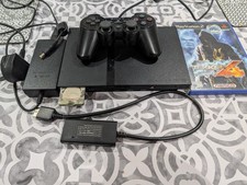 PS2 Playstation 2 Slim Console And LevelHike HDMI Adapter