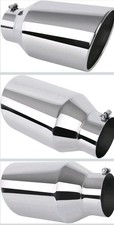 Stainless Steel 5 Inch Inlet Diesel Exhaust Tip Tailpipe 8 Outlet 15 Long... Stainless Steel 5 Inch Inlet Diesel Exhaust Tip Tailpipe 8 Outlet 15 Long...