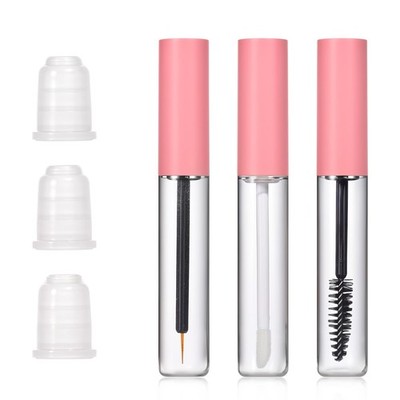 3 Stück 10 ml leere Mascara Tube und Stab, Eyeliner Lip Pink 