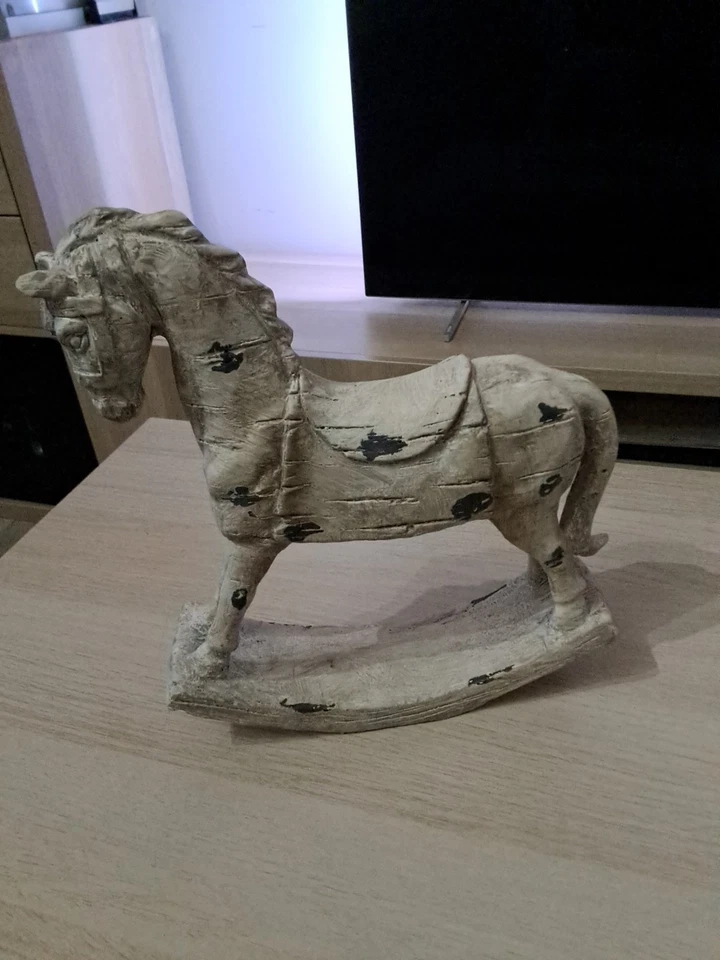 Statue Cheval à Bascule Ancien - Photo 3/3