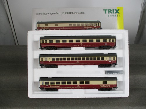 Trix Spur H0 31164/21164 Schnellzugwagen-Set IC 690 Hohenstaufen in  OVP | Condition: Gebraucht