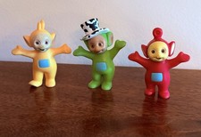 Vintage 1998 Teletubbies PVC Figurines Lot of 3 Ragdoll Hasbro Dipsy, Po, LaaLaa