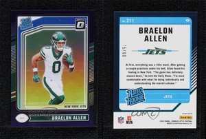 2024 Panini Donruss Optic Rated Purple Prizm /60 Braelon Allen #211 Rookie RC