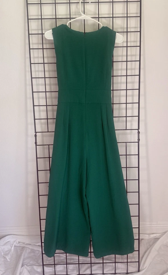 Mono Elegante Verde Sin Mangas Calvin Klein Talla 10 Fiesta Festiva Navidad Foto 3 de 4