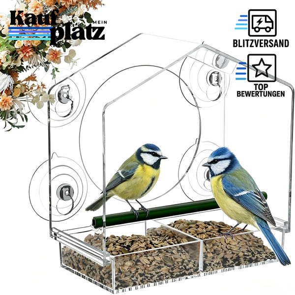 Vogelhaus Futterhaus FüR VöGel Fensterscheibe Garten Balkon Geschenk-image
