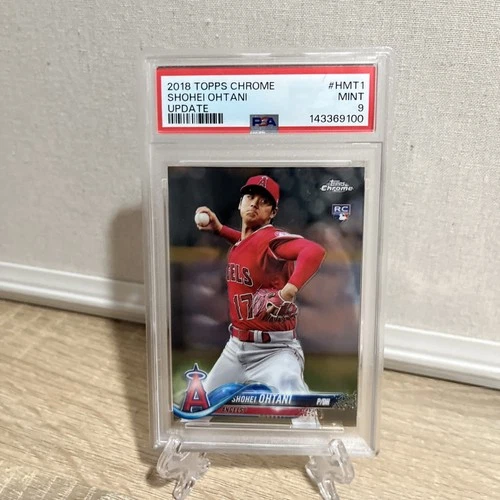 2018 TOPPS CHROME UPDATE #HMT1 SHOHEI OHTANI ROOKIE RC PSA 9